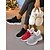 economico Sneakers da donna-scarpe da ginnastica sportive da donna foderate in pile rosso - scarpe da corsa calde e traspiranti per l'inverno, Natale, viaggi e abbigliamento casual