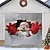 voordelige Kerst Garagedeurhoezen-Kerst garagedeurhoes, Kerstman breekt door de muur, grote hangende achtergrond, buiten, vakantiemuurbanner, tuin, huis, feestelijke 3D-feestdecoratie, seizoensgebonden kersttafereel