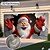 voordelige Kerst Garagedeurhoezen-Kerst garagedeurhoes, Kerstman breekt door de muur, grote hangende achtergrond, buiten, vakantiemuurbanner, tuin, huis, feestelijke 3D-feestdecoratie, seizoensgebonden kersttafereel