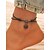 baratos Acessórios de férias-Tornozeleira feminina com pingente de libélula, pulseira de corda ajustável com berloque vintage, joia boho para os pés, ideal para praia, verão e festas. &amp;férias