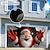 voordelige Kerst Garagedeurhoezen-Kerst garagedeurhoes, Kerstman breekt door de muur, grote hangende achtergrond, buiten, vakantiemuurbanner, tuin, huis, feestelijke 3D-feestdecoratie, seizoensgebonden kersttafereel