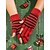 voordelige Dameshandschoenen-unisex kerstcadeau touchscreen handschoenen, veelkleurig, polyester materiaal, gestreept patroon, warme winterhandschoenen voor smartphones en tablets, perfect voor de feestdagen