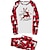 abordables Coincidencia Familiar de Vacaciones-Mirada familiar Navidad Pijamas navideños familiares Pijamas Conjuntos familiares Graphic Plaid Venados Hogar Estampado Rojo Manga Larga Diario Trajes a juego