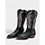 baratos Botas da moda-botas de cowboy vermelhas femininas com bordados ocidentais - estilo boêmio para natal, feriados e uso casual