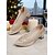 baratos Mãe da Noiva/Namorado-Sapatos de salto alto com bico fino e strass para a mãe da noiva, elegantes sapatos de salto baixo e grosso com recortes em tela para casamentos, recepções e eventos formais.