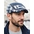 abordables Sombreros de mujer-Gorra plana a cuadros de algodón para hombre, gorra vintage tipo vendedor de periódicos con ajuste ajustable, elegante regalo de Navidad para atuendos casuales y viajes al aire libre.