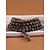 abordables Joyas para hombres-Pulsera de cuentas de madera multicapa para hombre, pulsera de mala de oración vintage, joyería de moda de varios colores, regalo navideño único para uso diario y fiestas.
