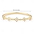 baratos Pulseiras-Zircão Clássico Retro Forma de flor Elegante Moda Personalizada Simples Na moda cromada Pulseira de jóias Prata / Dourado Para Casamento Festa Noivado Baile de Formatura