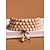 abordables Joyas para hombres-Pulsera de cuentas de madera multicapa para hombre, pulsera de mala de oración vintage, joyería de moda de varios colores, regalo navideño único para uso diario y fiestas.