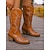 baratos Cowboy &amp; Western Boots-Botas de cowboy femininas de couro sintético preto com desenho de caveira bordada no estilo western, botas de cowboy com salto alto e bico fino para rodeio e shows country &amp;roupas de festival