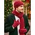 billiga Kvinnors hattar-Unisex julmössa, halsduk och vantar med pekskärmshandskar, flera färger, perfekt för vintermode och julklappar