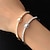 economico Braccialetti-Zircone cubico Classico Mini Elegante Personalizzato Di tendenza Cromo Gioielli braccialetto Argento / Oro Per Matrimonio Feste Fidanzamento Balli di fine anno