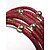 abordables Accessoires de Noël-Bracelet de Noël rouge multicouche pour femme avec fermoir magnétique doré, bijoux manchette scintillants pour fêtes et tenues festives