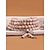 abordables Joyas para hombres-Pulsera de cuentas de madera multicapa para hombre, pulsera de mala de oración vintage, joyería de moda de varios colores, regalo navideño único para uso diario y fiestas.
