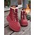abordables Chaussures de Noël pour Femmes-Bottes d&#039;hiver imperméables et chaudes pour femmes, doublées de fourrure, bottes de neige à plateforme à lacets avec semelle antidérapante, chaussures décontractées d&#039;extérieur à la mode pour temps
