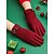お買い得  レディース手袋-レディースクリスマスタッチスクリーン手袋 - 暖かいポリエステル素材とかわいいリボンデザイン。ホリデーパーティーや冬の装いに最適です。