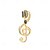 baratos Pregadeiras e Pins-Broches Clássico Retro Nota Musical Moda Personalizada Simples Na moda Broche Jóias Dourado Para Casamento Festa Presente Noivado Baile de Formatura Festival
