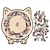 abordables Artículos para el hogar-Rompecabezas de madera con forma de gato de 135 piezas (mailard, macaron, madera y morandi) para adultos, bonito rompecabezas de madera con contorno de gato, regalo creativo, adorno de escritorio para