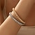 abordables Bracelets-Bracelet Classique Zircon Mini Élégant Personnalisé Simple Tendance Bracelet Bijoux Argent Doré Géométrique pour Mariage Soirée Fiançailles Bal de promo