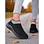 billige Sneakers til kvinner-Dames rosa Flyknit slip-on sneakers med pustende mesh-overdel og sklisikker såle, avslappede lette tursko for løping og reiser &amp;hverdagsbruk