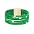 abordables Accessoires de Noël-Bracelet de Noël rouge multicouche pour femme avec fermoir magnétique doré, bijoux manchette scintillants pour fêtes et tenues festives