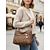 preiswerte Umhängetaschen-Braune Umhängetasche aus Kunstleder für Damen mit mehreren Reißverschlusstaschen, lässige Vintage-Schulterhandtasche, leichte Kuriertasche für den täglichen Gebrauch, Reisen und Einkaufen