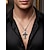 baratos Jóias Masculinas-Colar masculino com pingente de cruz em liga metálica, multicolorido, com design de cristal brilhante, acessório elegante para festas de fim de ano e uso casual. Ideal para presentear no Natal.