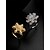 preiswerte Damenringe-Drehbarer Weihnachtsring mit Schneeflocke für Damen, verstellbarer personalisierter Schmuck mit Gold- und Silberkristallen, eleganter Cocktailring für die Feiertage, perfekt für Partys und Geschenke