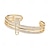 baratos Pulseiras-Zircão Incompatível Formato de Letras Moda Personalizada Na moda cromada Pulseira de jóias Prata / Dourado Para Casamento Festa Noivado Baile de Formatura