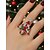 cheap Women's Rings-Women's Christmas Tree Ring – Alloy and Zirconia Materials, Festive Holiday Design with Red, Green, and Clear Stones, Perfect for Christmas Parties and Gifts