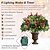 baratos Decorações para Exteriores-Decorações pré-iluminadas para árvores de Natal ao ar livre de 24" com luzes, arbustos de plantio pré-iluminados com enchimento remoto para urna de Natal para varanda, quintal, jardim, decoração de