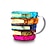 baratos Canecas &amp; Chávenas-Caneca com livros pintados em 3D, caneca de café original com livros pintados em 3D, presente de Natal divertido; caneca de vidro colorida com uma pilha de livros exclusivos; presente para colecionadores, leitores, bibliotecários e amantes da literatura.