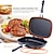 abordables Juego de Cocina-1 sartén antiadherente de doble cara &amp;Bandeja para hornear: utensilios de cocina de fundición a presión con cocción a presión de doble cara para tortillas, sándwiches, pollo y barbacoa. &amp;Más diseño de