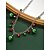 abordables Collier pour femme-Collier de Noël en alliage pour femme avec cloches rouges et vertes, ornement de flocon de neige, parfait pour la mode des fêtes et les cadeaux festifs