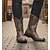 billiga Cowboy &amp; Western Boots-herr western cowboystövlar med fyrkantig tå, slip-on, halvhög vad, avslappnade lantliga skor för dagligt bruk