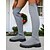 abordables Zapatos de Navidad para Mujeres-Botas rojas por encima de la rodilla para mujer con suela gruesa antideslizante, botines de invierno elásticos estilo calcetín para atuendos casuales y fiestas navideñas. &amp;ropa de calle