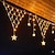 economico Strisce LED-Luci natalizie a forma di rete da pesca triangolare, luci fatate da 4 m, 196 LED, lanterne impermeabili per esterni, Natale, Capodanno, festa di nozze, casa, camera da letto, balcone, giardino,