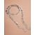 abordables Mariage ACC-Collier ras du cou à pampilles en strass argenté pour femme, bijoux à longue chaîne scintillants pour fêtes de Noël, cadeaux de vacances &amp;robes de soirée