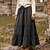 billige Bunner-Retro / vintage Kostymer i middelalderstil Renessanse Ankellengde Skjørt Cottagecore Helfarge Kostyme Dame fantasi Feriereise LARP Ren Faire Voksne Skjørte