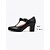 baratos Sapatos Mary Jane-Sapatos femininos de salto alto com tiras em T vermelhas e detalhe de fivela, estilo clássico e elegante, ideais para festas de Natal, eventos festivos e ocasiões formais