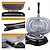abordables Juego de Cocina-1 sartén antiadherente de doble cara &amp;Bandeja para hornear: utensilios de cocina de fundición a presión con cocción a presión de doble cara para tortillas, sándwiches, pollo y barbacoa. &amp;Más diseño de