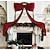 abordables Lazos &amp; Cintas-Lazos grandes de 1,8 m para árbol de Navidad, lazo grande de terciopelo rojo y blanco para adorno de árbol, repisa de ventana, repisa de pared, decoración de interiores, hogar, habitación, fiesta, San Valentín, Navidad.