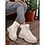 abordables Chaussures de Noël pour Femmes-Bottes d&#039;hiver imperméables et chaudes pour femmes, doublées de fourrure, bottes de neige à plateforme à lacets avec semelle antidérapante, chaussures décontractées d&#039;extérieur à la mode pour temps
