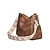 preiswerte Umhängetaschen-Braune Umhängetasche aus Kunstleder für Damen mit mehreren Reißverschlusstaschen, lässige Vintage-Schulterhandtasche, leichte Kuriertasche für den täglichen Gebrauch, Reisen und Einkaufen