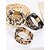 abordables Accessoires de Noël-Bracelet de Noël rouge multicouche pour femme avec fermoir magnétique doré, bijoux manchette scintillants pour fêtes et tenues festives