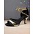 abordables Zapatos de baile latino-Zapatos de baile latino profesionales negros y rojos para mujer, tacones de salón con tiras y punta abierta, elegantes para actuaciones. &amp;Zapatos de práctica para bailarines de salsa y tango.