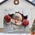 preiswerte Weihnachtliche Garagentorabdeckungen-Weihnachts-Garagentorabdeckung, Weihnachtsmann, der durch die Wand bricht, große hängende Kulisse für den Außenbereich, Urlaubswandbanner, Hof, Zuhause, festliche 3D-Partydekoration, saisonale