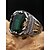abordables Accessoires de Noël-Bague en alliage pour homme avec pierres précieuses, bijou gothique vintage avec grosse pierre, accessoire de mode multicolore, cadeau de Noël unique pour les fêtes et au quotidien