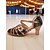 preiswerte Lateinamerikanische Schuhe-Professionelle Latein-Tanzschuhe für Damen, braune Lackleder-Ballsaal-Absätze mit gekreuzten Riemen &amp;geschlossene Zehenpartie, ideal für Salsa, Rumba &amp;Tango-Aufführungen