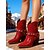 preiswerte Modische Stiefel-Rote Cowboystiefeletten mit Krokodilmuster für Damen mit Kettendetails und Strass-Akzenten, Western-inspirierter Stil, perfekt für Weihnachten, Feiertagspartys und festliche Anlässe